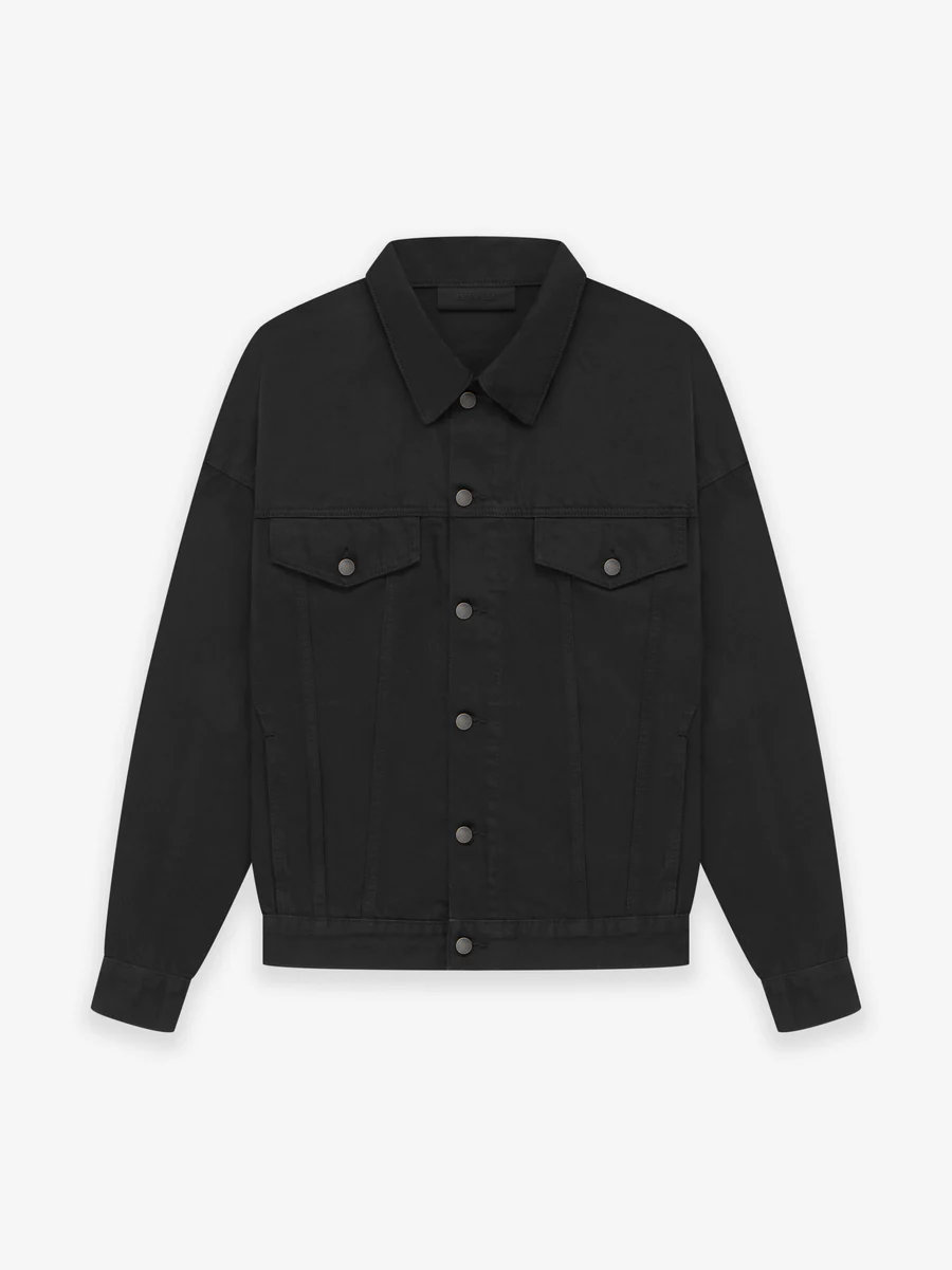 Essential Denim Jacket Jet Black