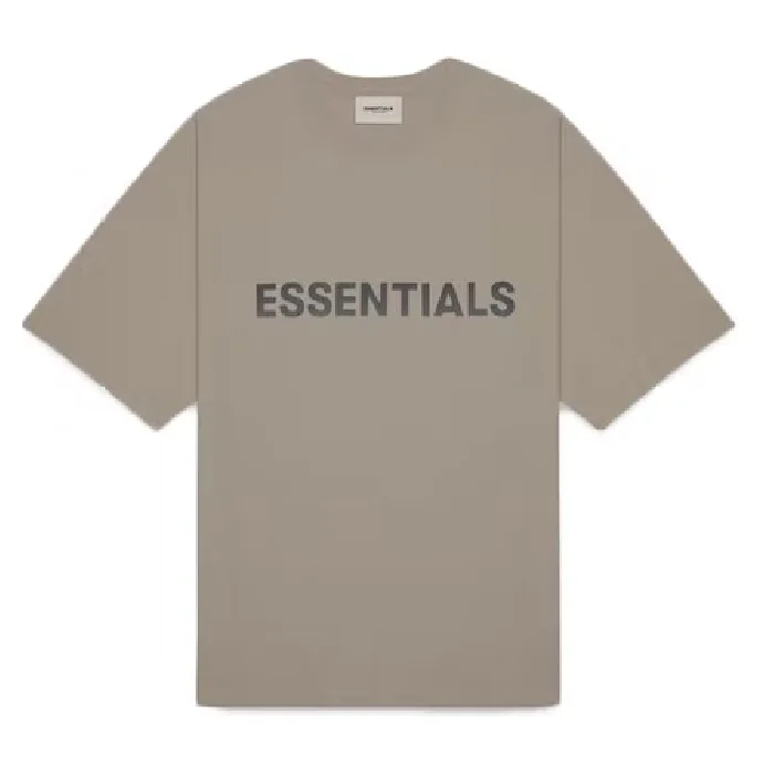 Fear of God Essentials Boxy T-Shirt Appliqué Logo – Taupe