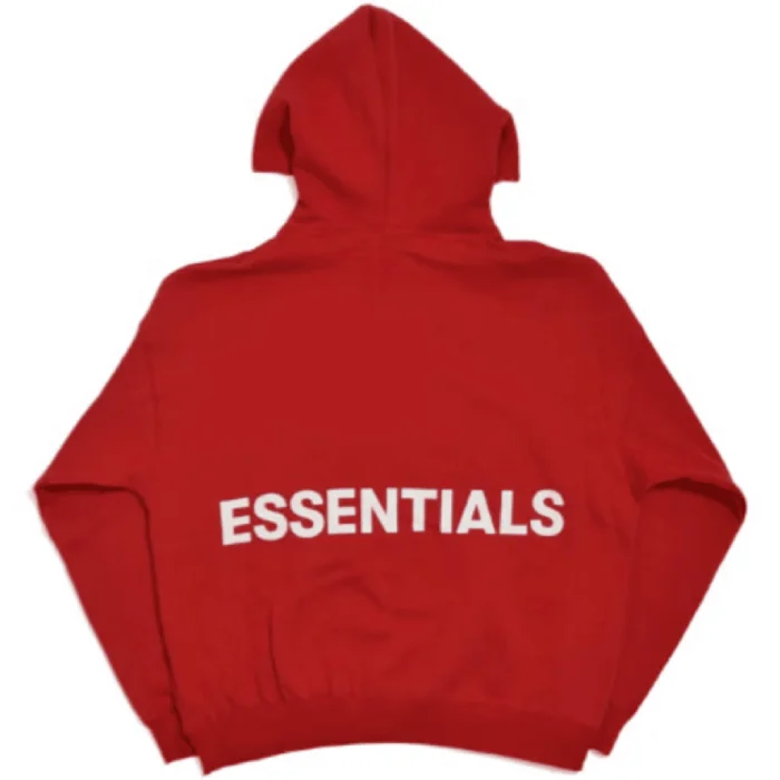 Fear of God Essentials Graphic Pullover Hoodie Red