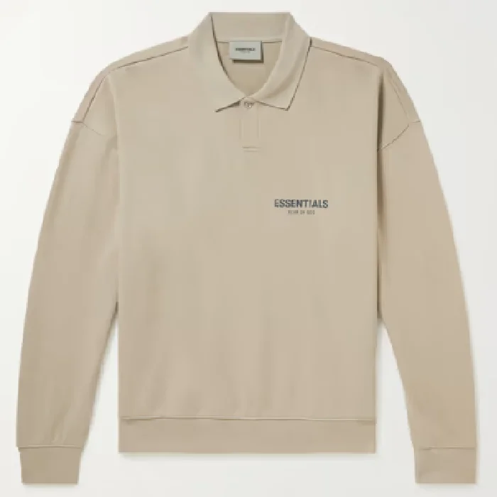Essentials Fear Of God Tan Cotton Polo Sweatshir